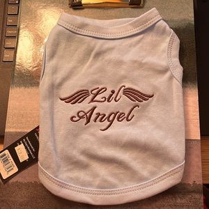 Size Small Parisian Pet Shirt Brand new blue  Lil Angel embroidered. Cotton